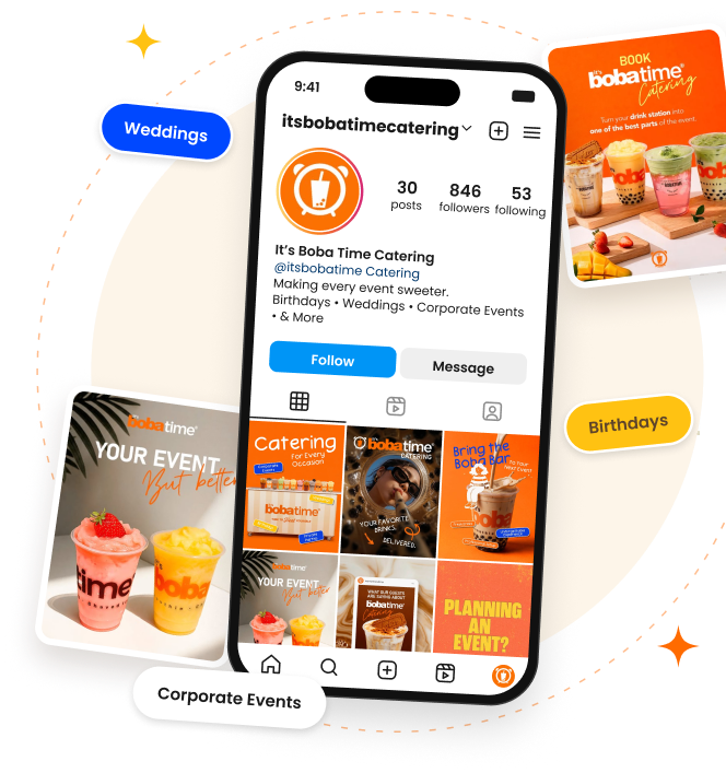 It's Boba Time Catering case study preview